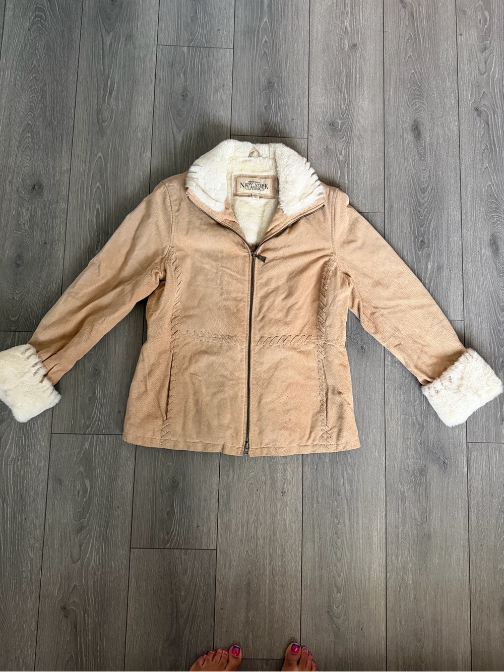 Y2K Cottage Core 100% Genuine Leather Coat